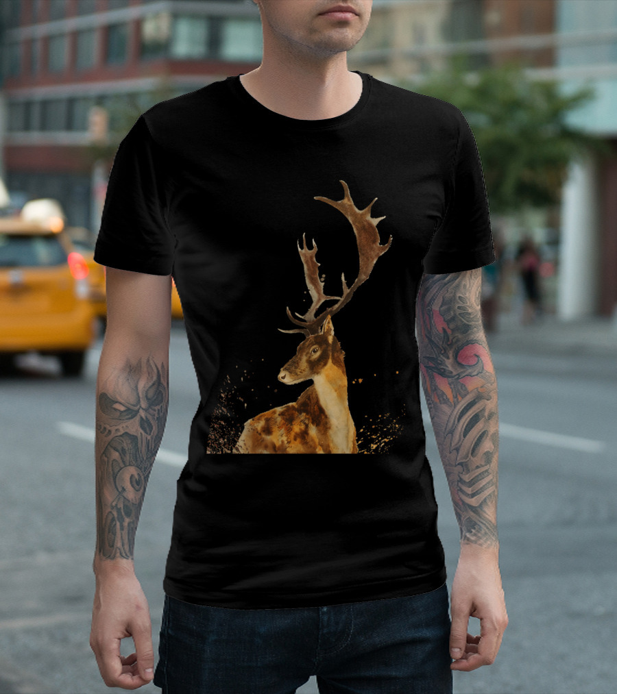 Magic Deer Looking At You Majestic Antlers Wildlife T-Shirt