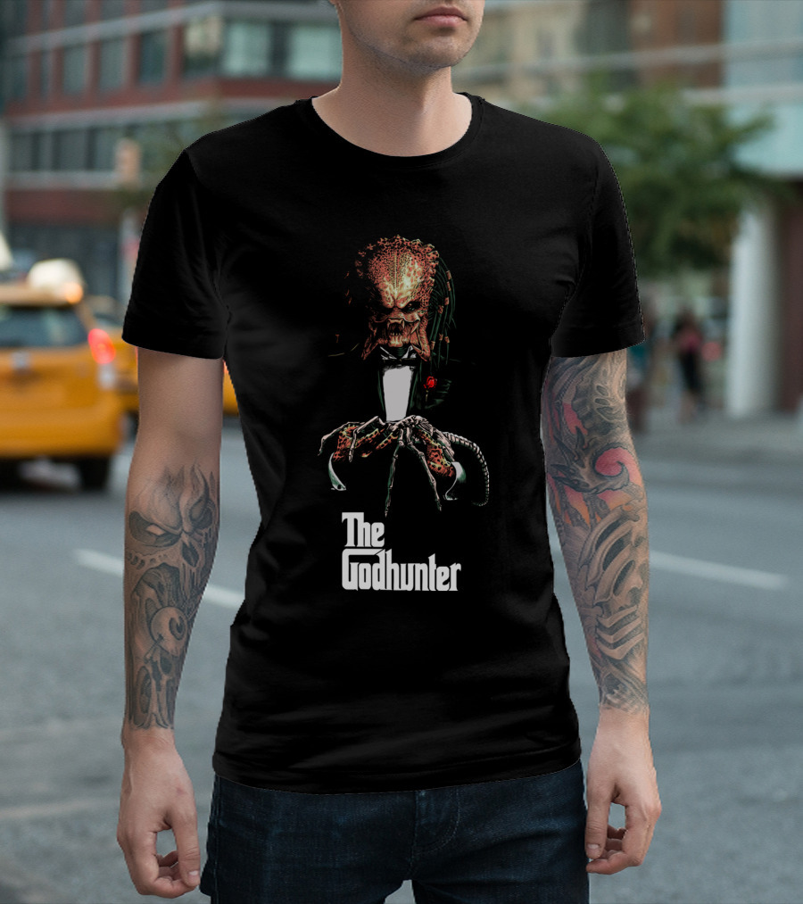 The Godhunter Predator Icon in Classic Mafia T-Shirt