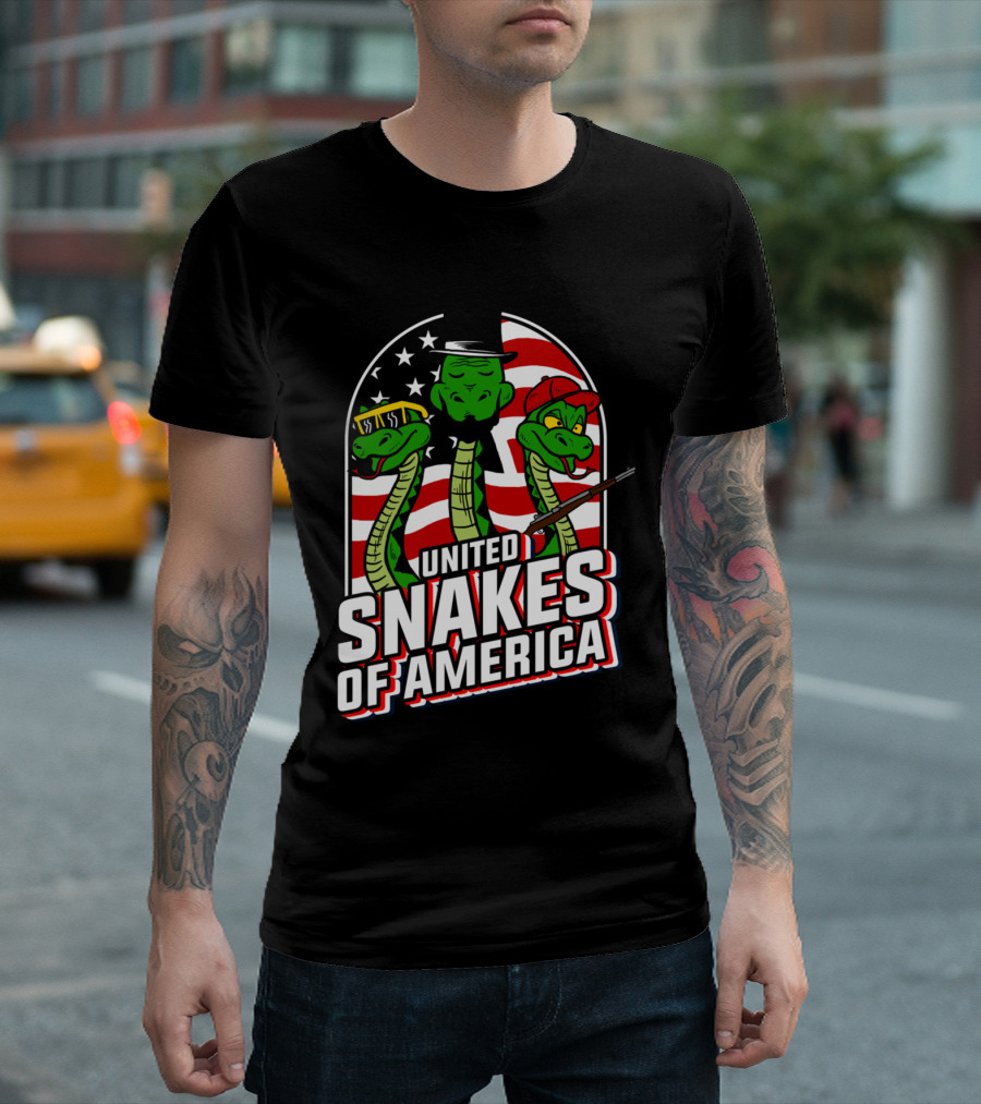 United Snakes of America Flag Hat Cane Sunglasses T-Shirt