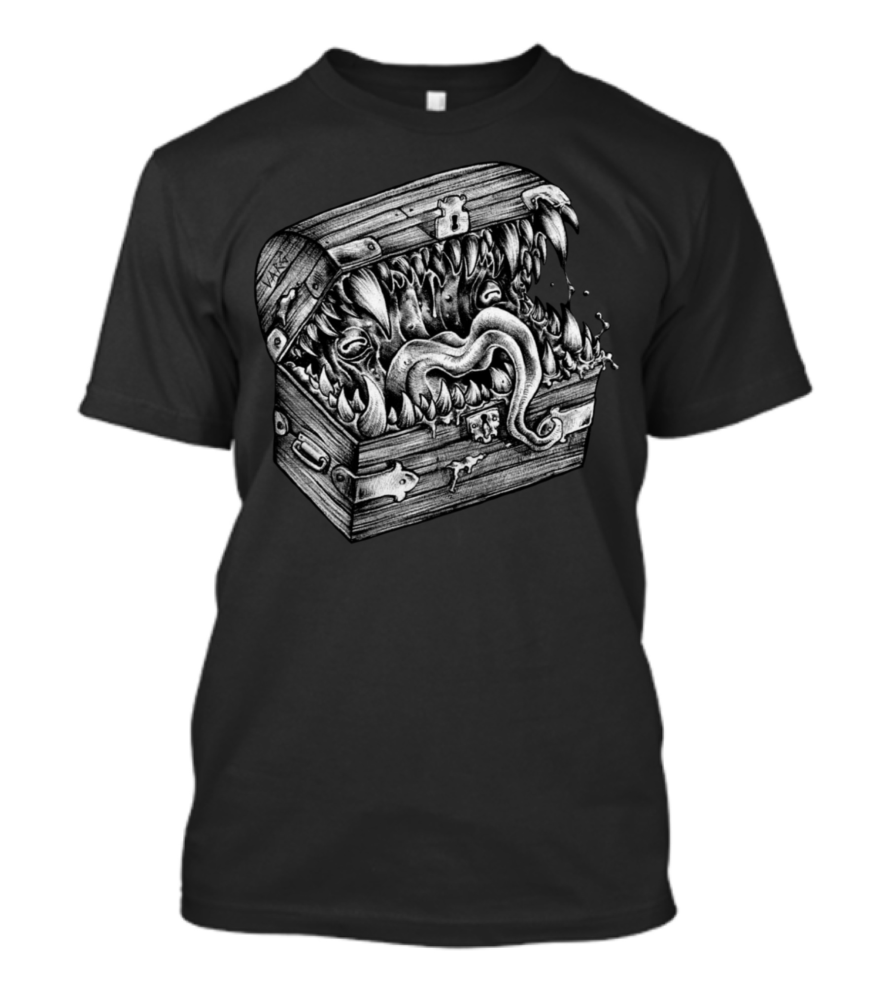 Mimic Monster Chest With Sharp Teeth And Tongue T-Shirt