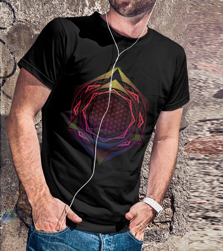Song Of The Spheres Grad Geometric Mandala T-Shirt