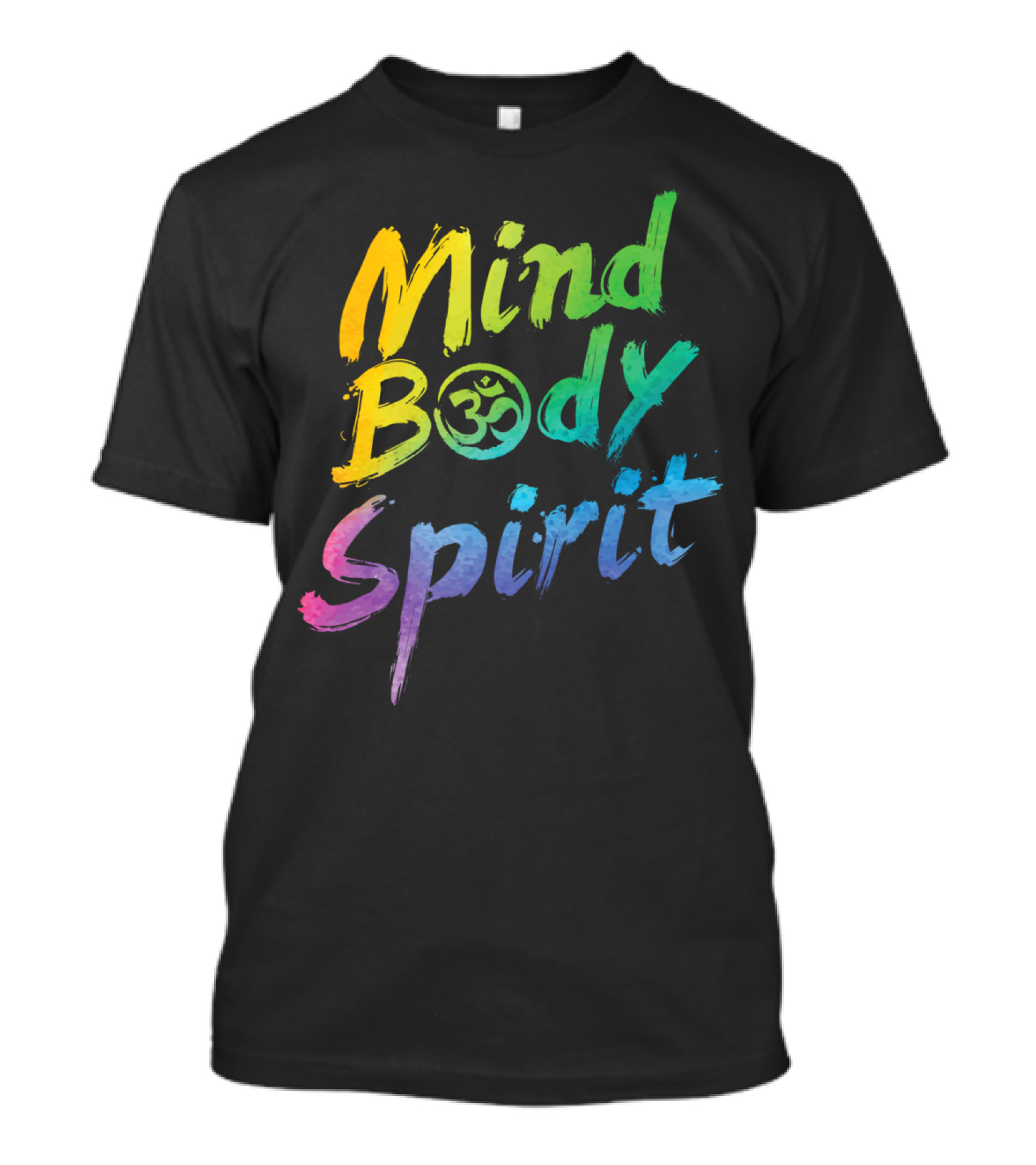 Mind Body Spirit Om Symbol Brushstroke T-Shirt