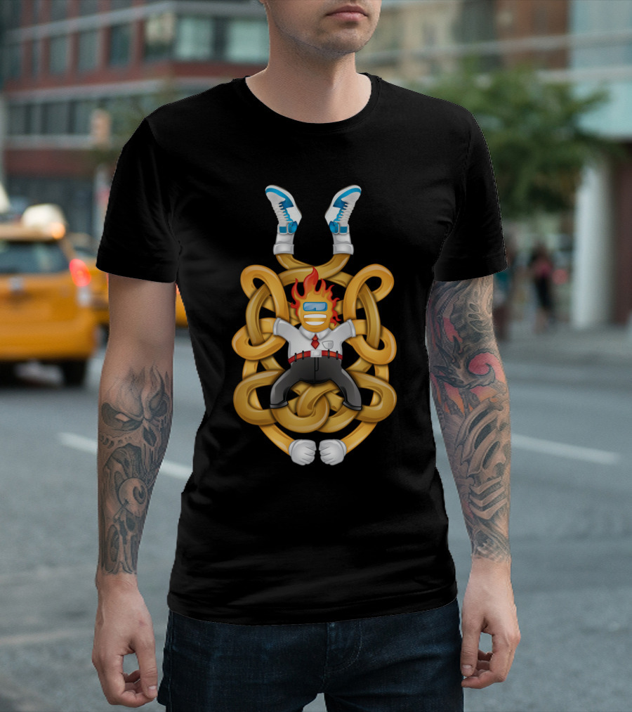 Pretzel Knot Flame Character The Office Jelly Bits T-Shirt