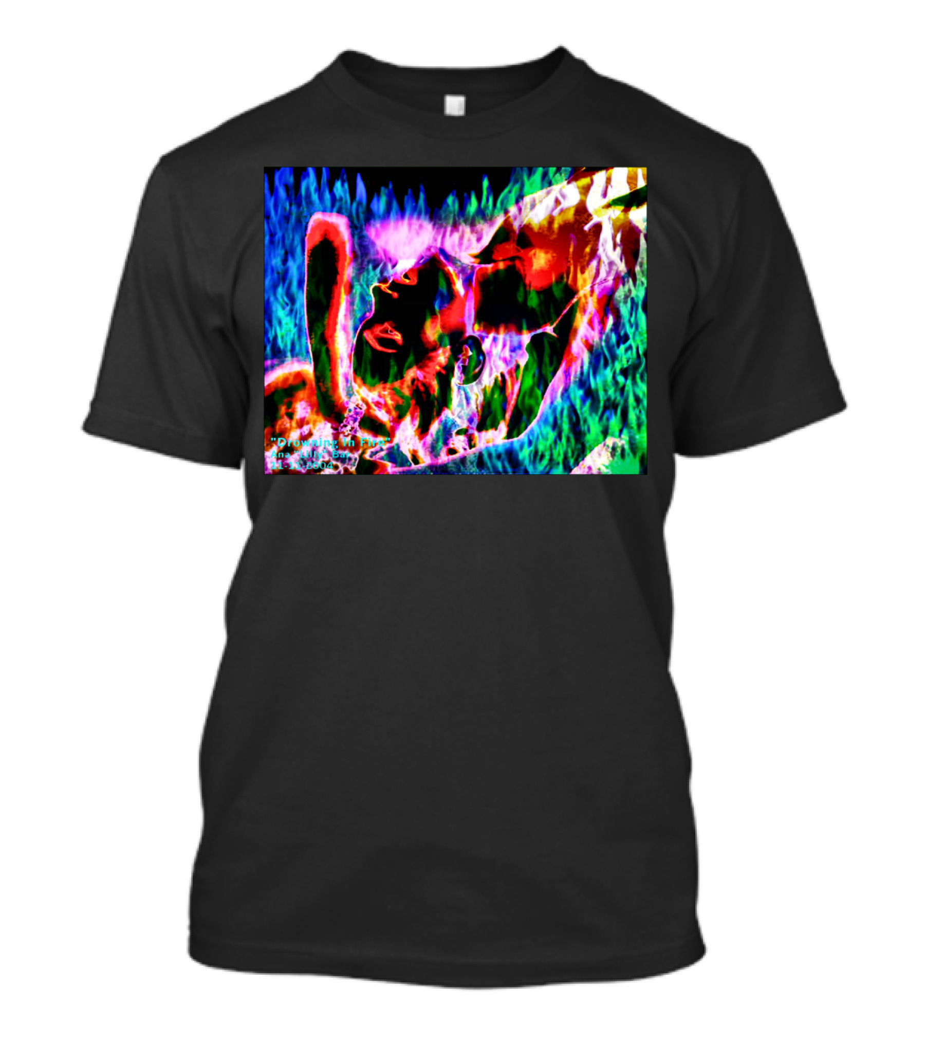 Drowning In Fire Psychedelic Flames T-Shirt