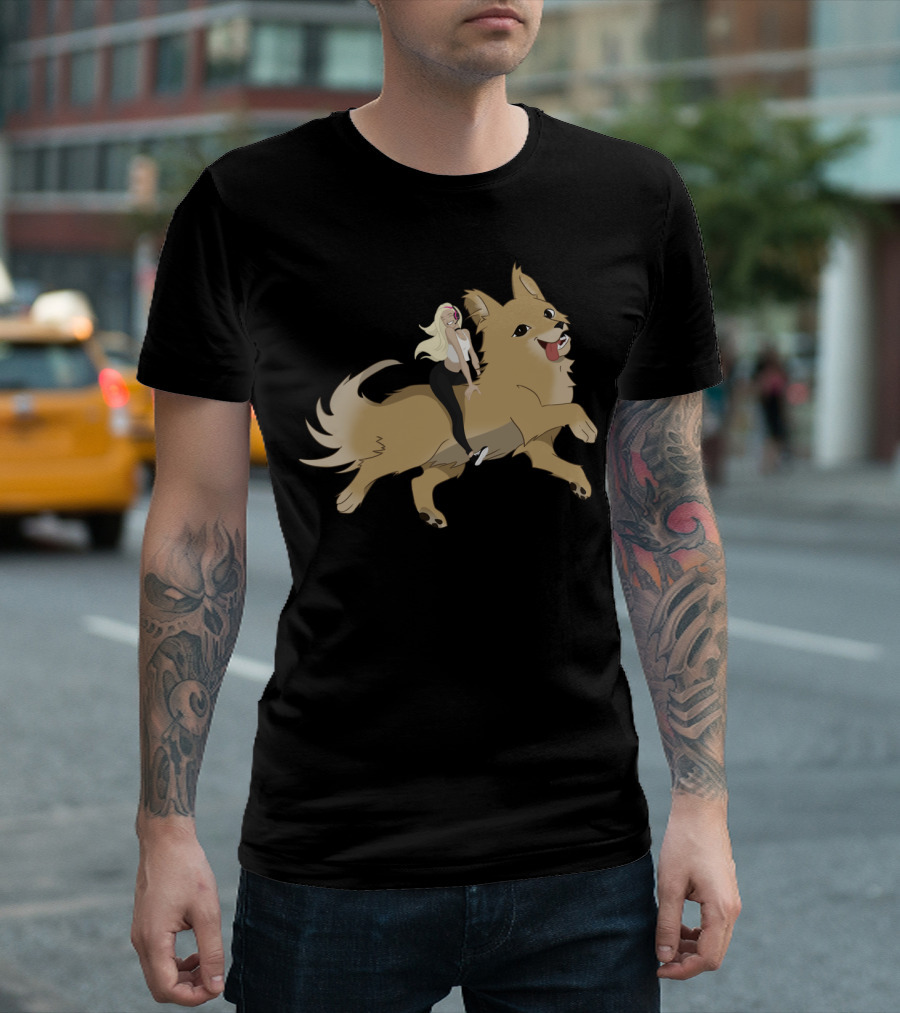 Charlie Autumn Ride With Happy Dog T-Shirt