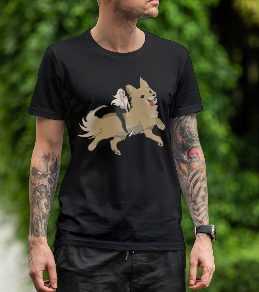 Charlie Autumn Ride With Happy Dog T-Shirt