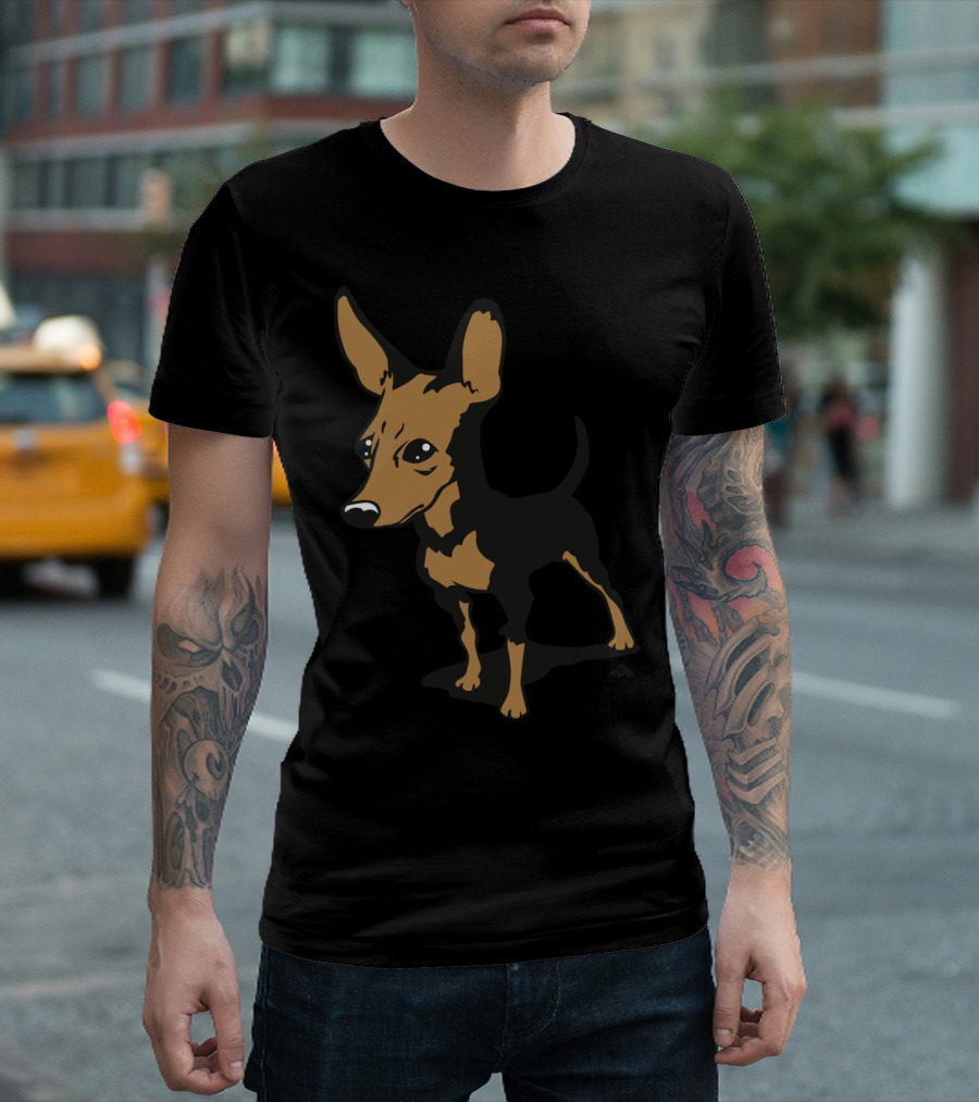 Miniature Pinscher Dog Cartoon T-Shirt