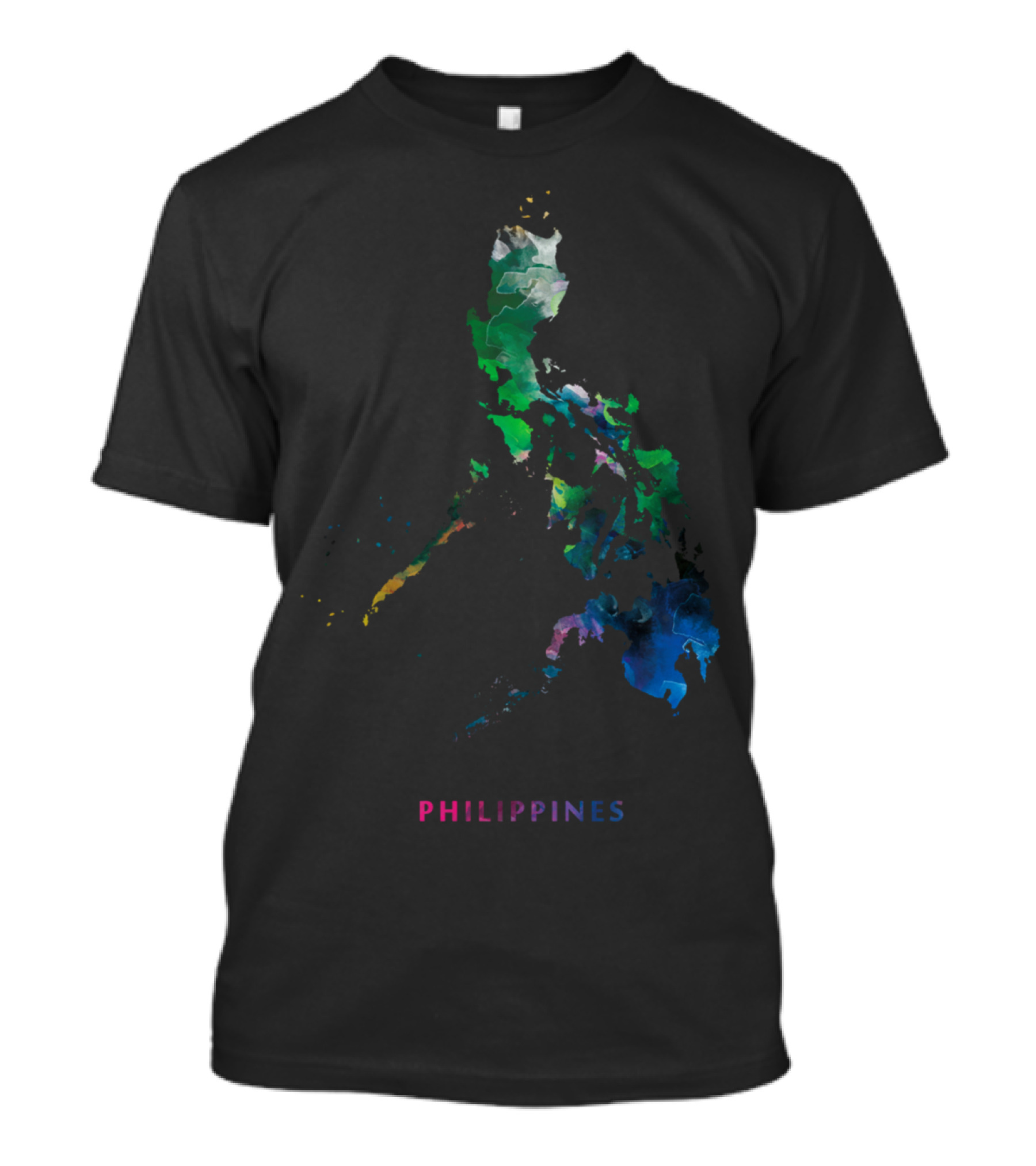 Philippines Colorful Map T-Shirt