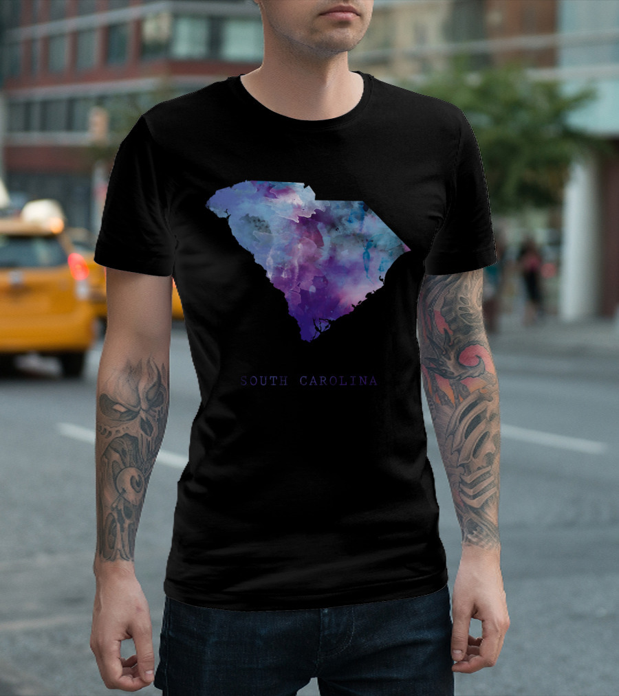 South Carolina Watercolor Map T-Shirt