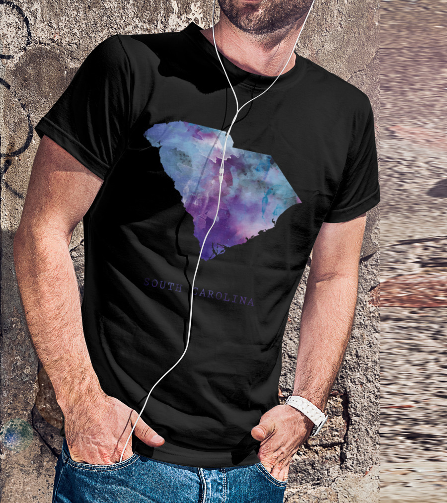 South Carolina Watercolor Map T-Shirt