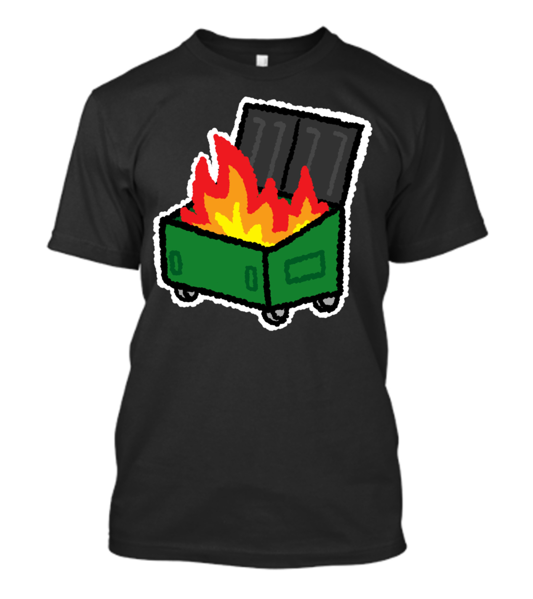 Dumpster Fire Burning Bright Iconic T-Shirt