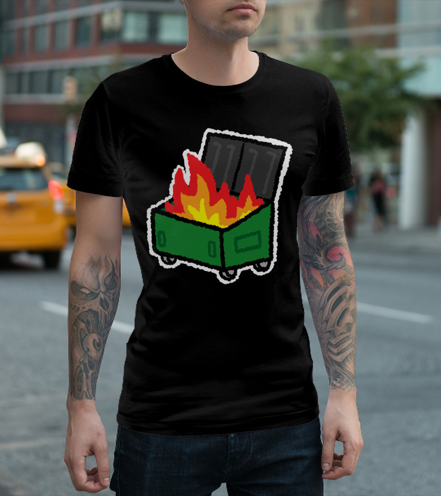 Dumpster Fire Burning Bright Iconic T-Shirt
