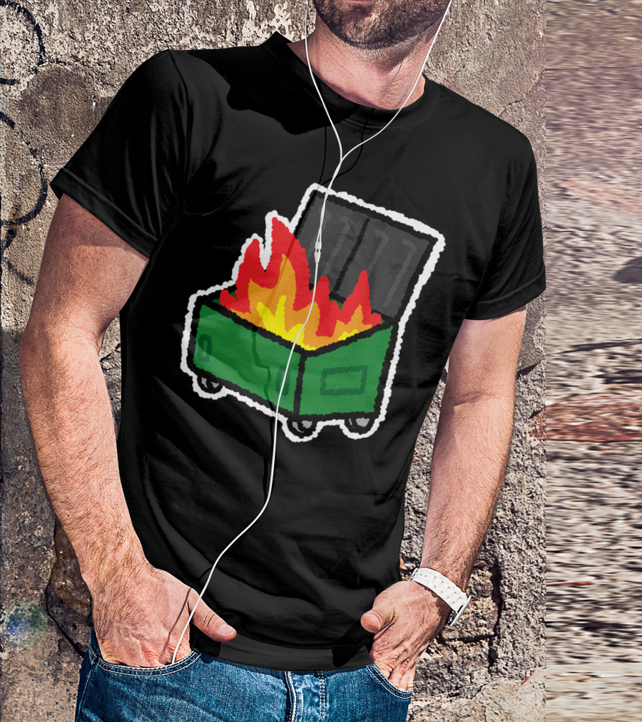 Dumpster Fire Burning Bright Iconic T-Shirt