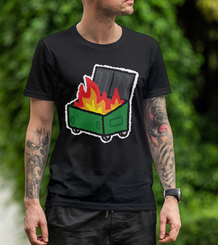 Dumpster Fire Burning Bright Iconic T-Shirt