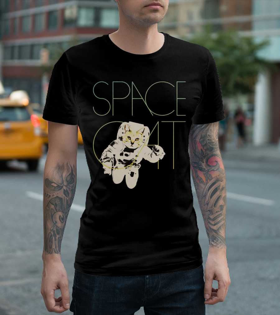 SPACE CAT Astronaut Feline Adventure T-Shirt
