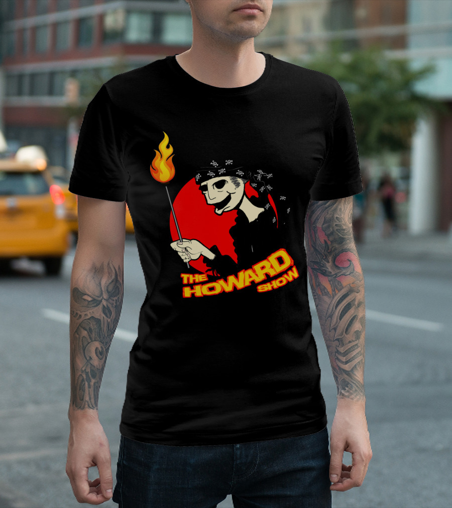 The Howard Show Fire Juggler with Skull Bandana T-Shirt