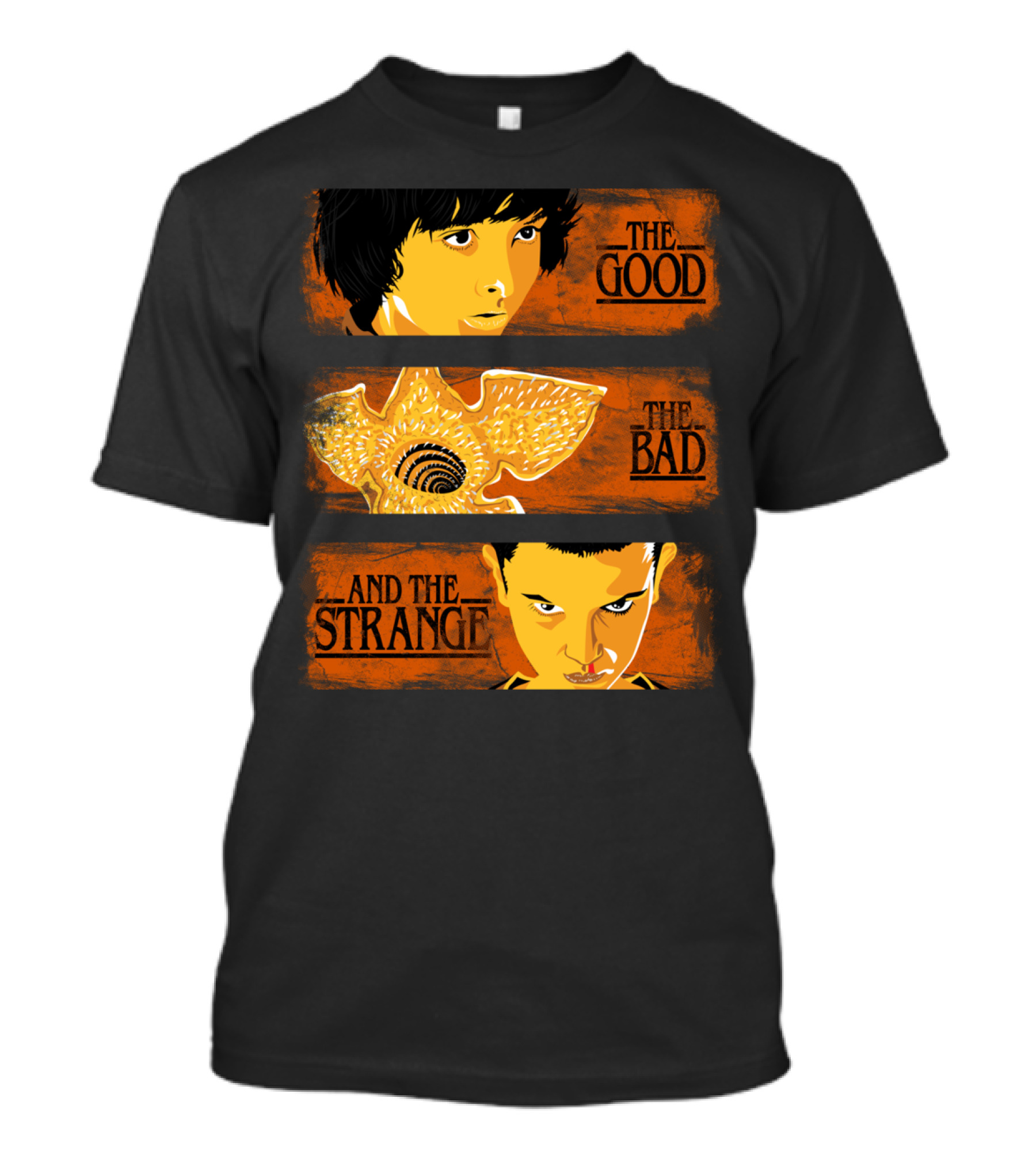 The Good The Bad And The Strange Stranger Things Characters Trio T-Shirt