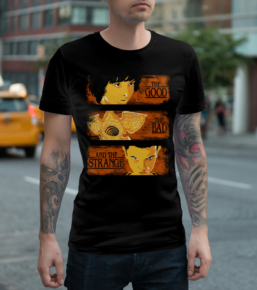 The Good The Bad And The Strange Stranger Things Characters Trio T-Shirt