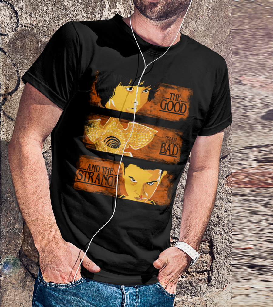 The Good The Bad And The Strange Stranger Things Characters Trio T-Shirt