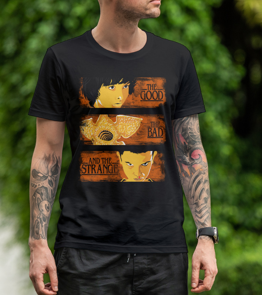 The Good The Bad And The Strange Stranger Things Characters Trio T-Shirt