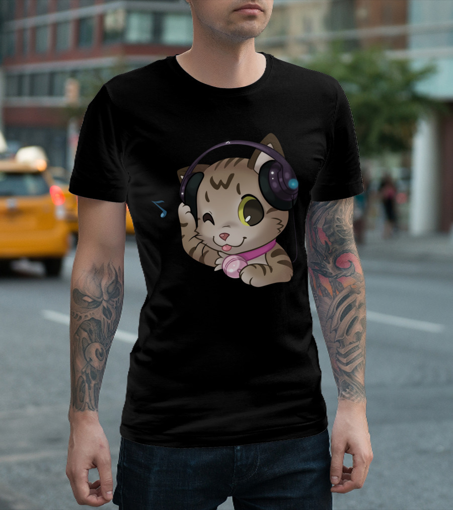 Sahara Coffee Mug Musical Cat Headphones T-Shirt