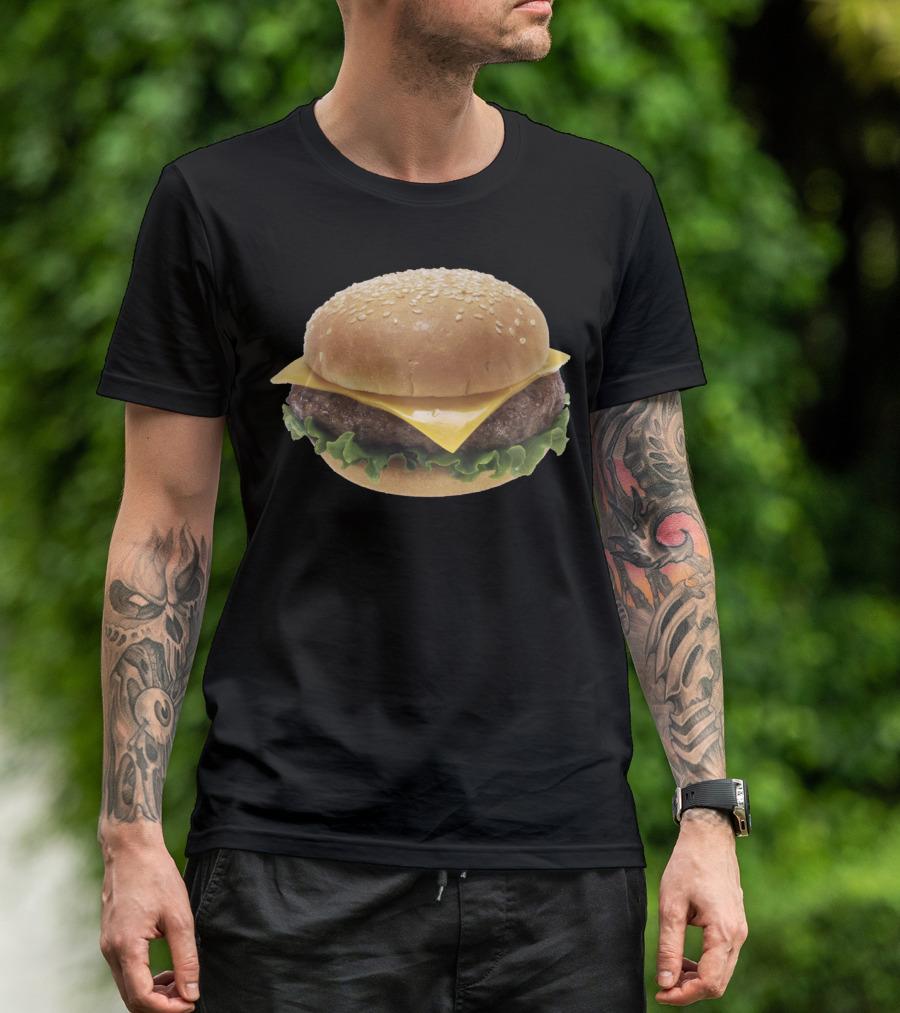 Cheeseburger Deluxe With Sesame Seed Bun Lettuce And Double Cheese T-Shirt