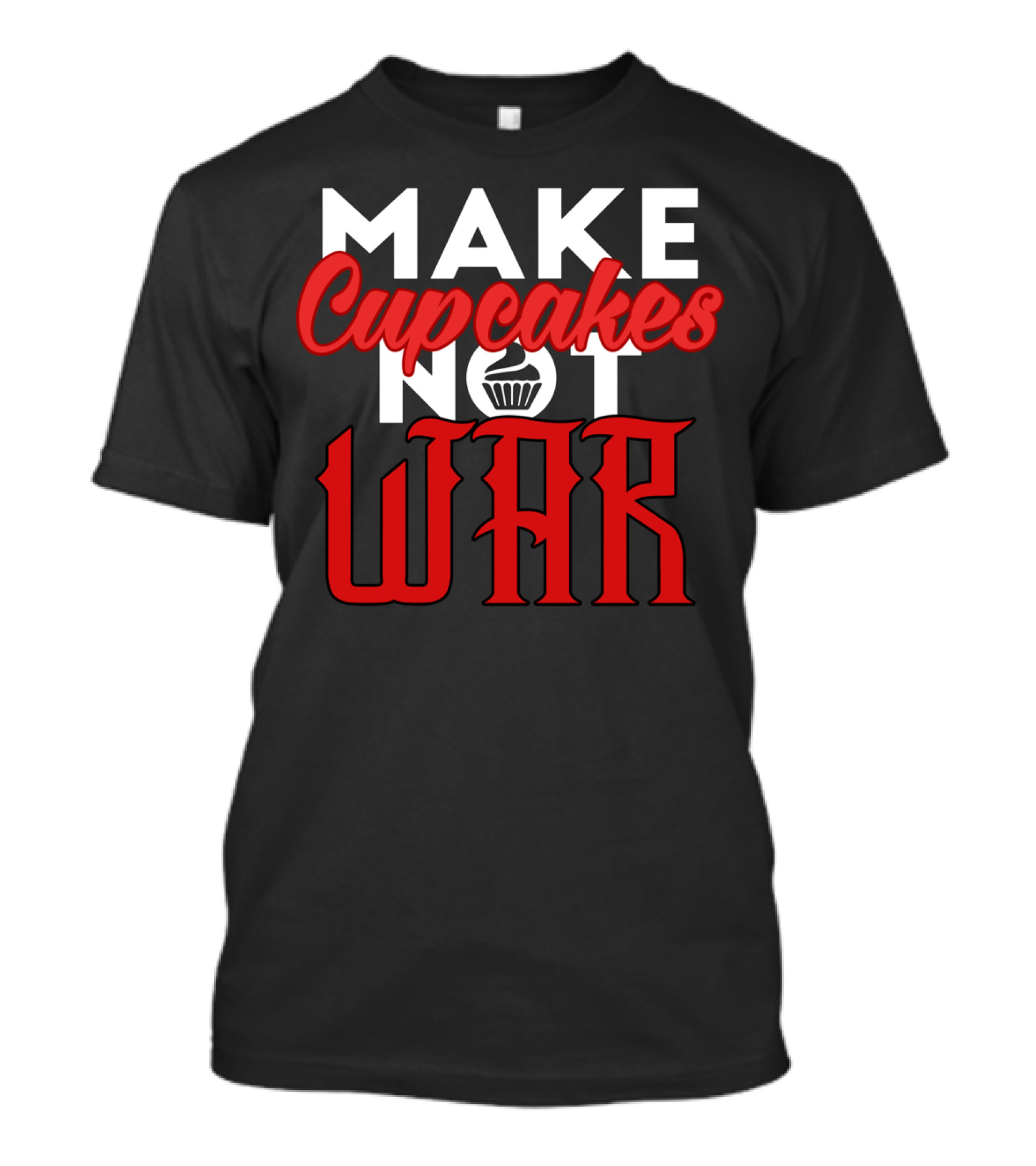 Make Cupcakes Not War Cupcake Peace Symbol T-Shirt