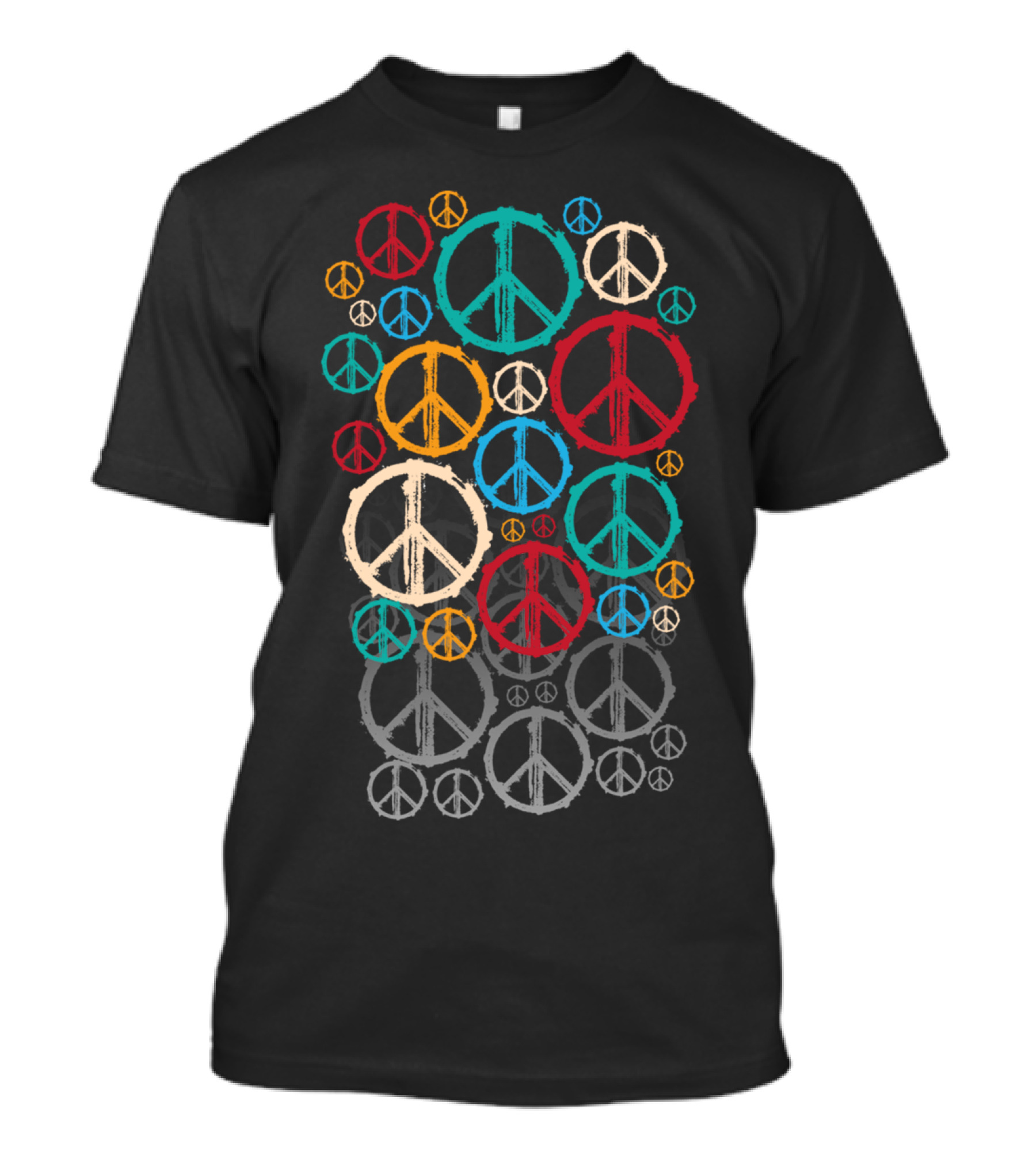Colorful Peace Signs Array T-Shirt