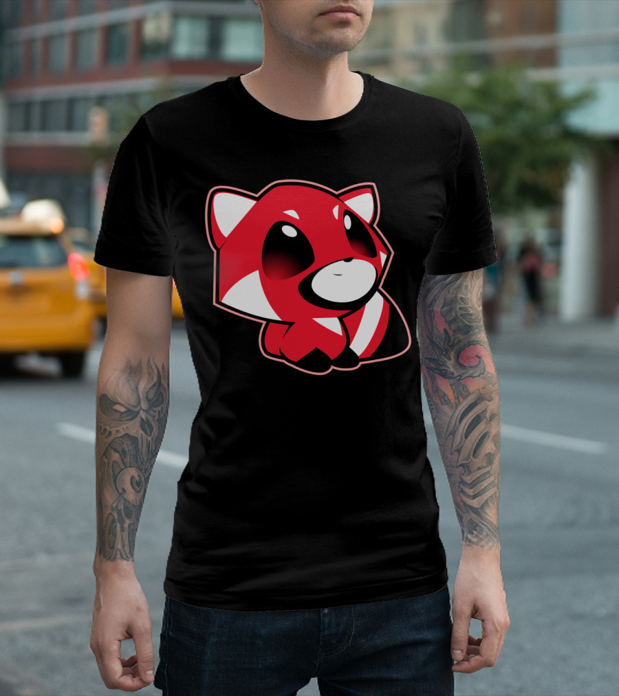 Chibi Red Panda Cute Lay Down T-Shirt