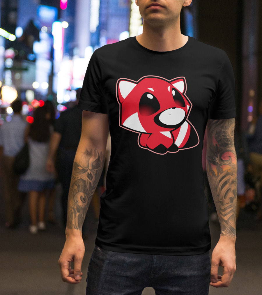 Chibi Red Panda Cute Lay Down T-Shirt