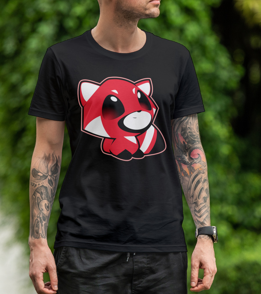 Chibi Red Panda Cute Lay Down T-Shirt