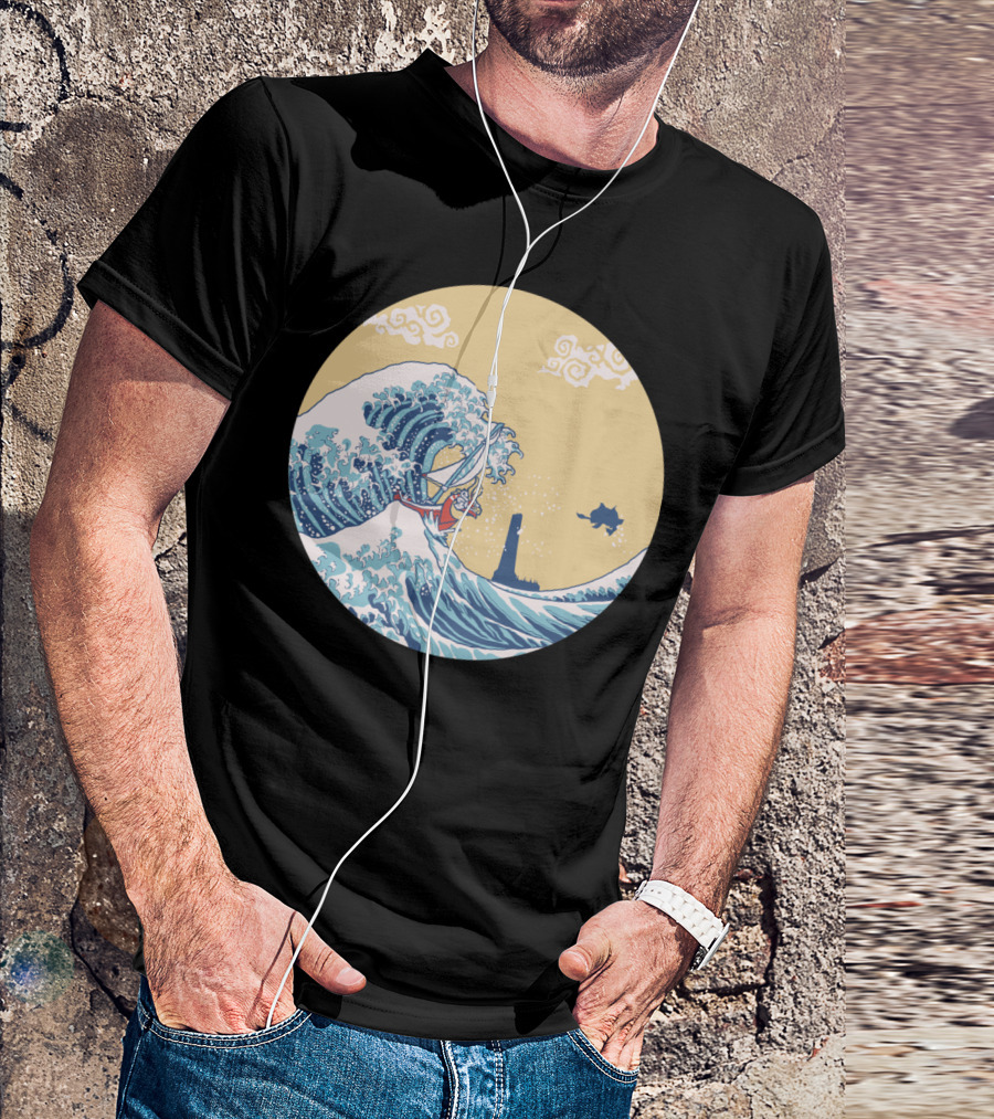 The Great Sea Adventure Wave Sailboat And Lighthouse T-Shirt