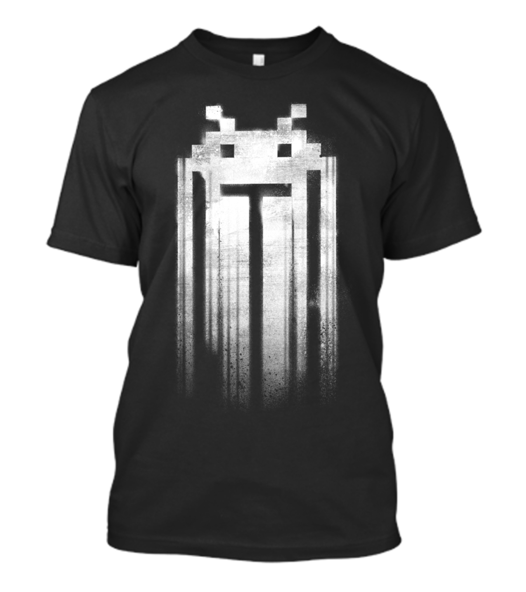 Space Invaders Punisher Crossover Pixel T-Shirt