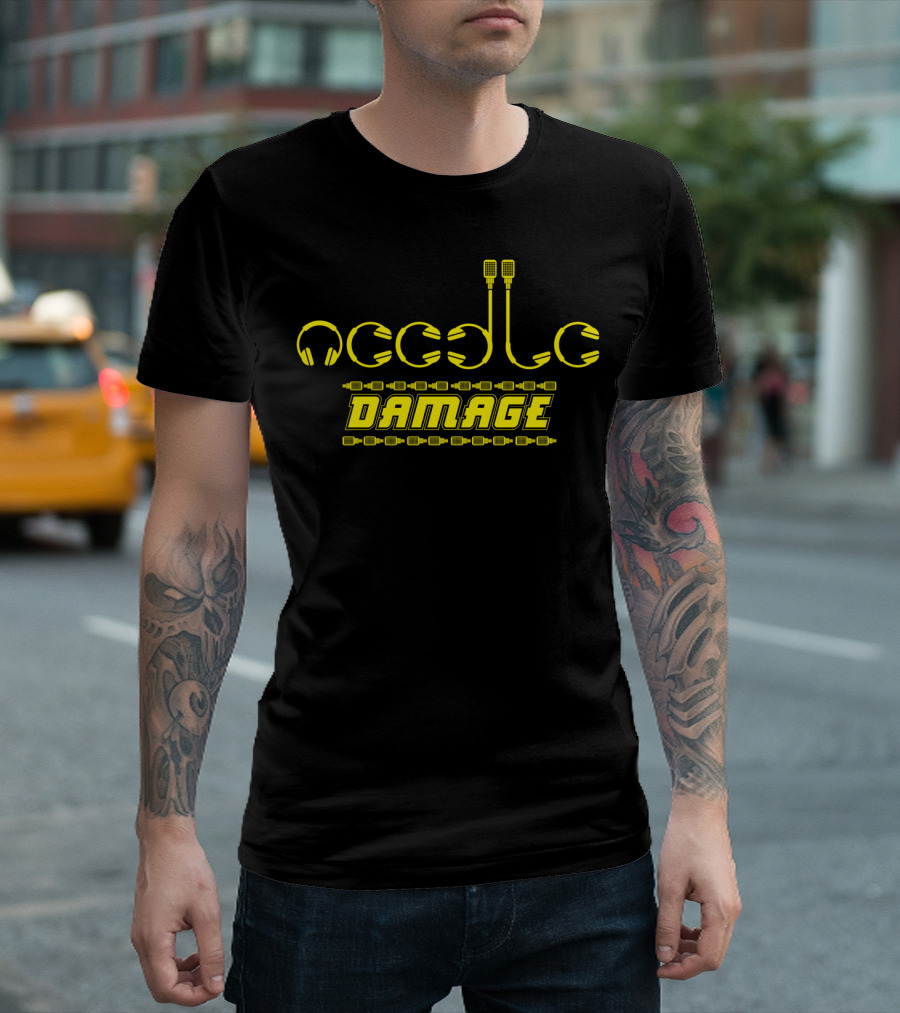 Needle Damage Headphones Microphone Cables T-Shirt