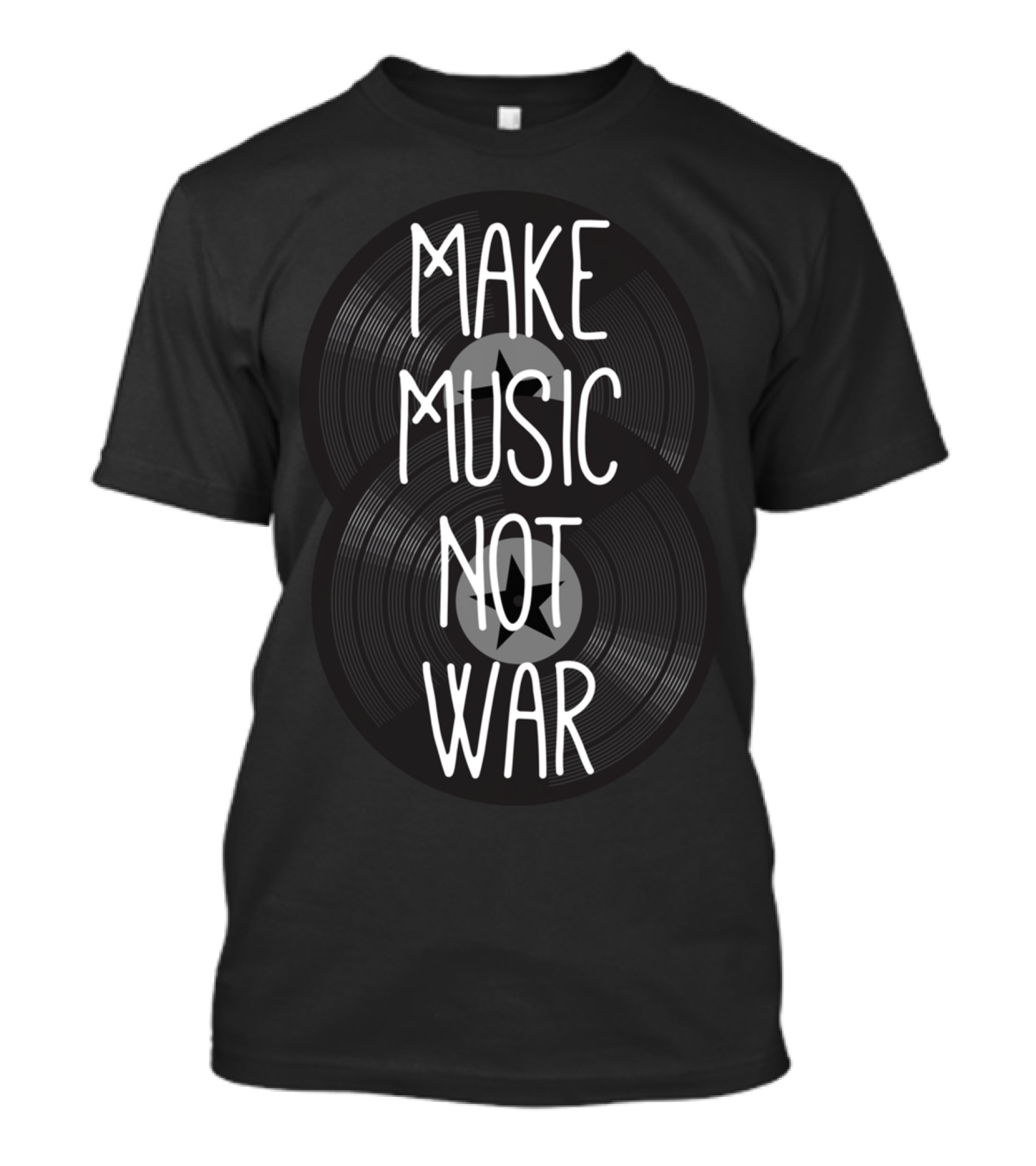 Make Music Not War Vinyl Record Peace T-Shirt