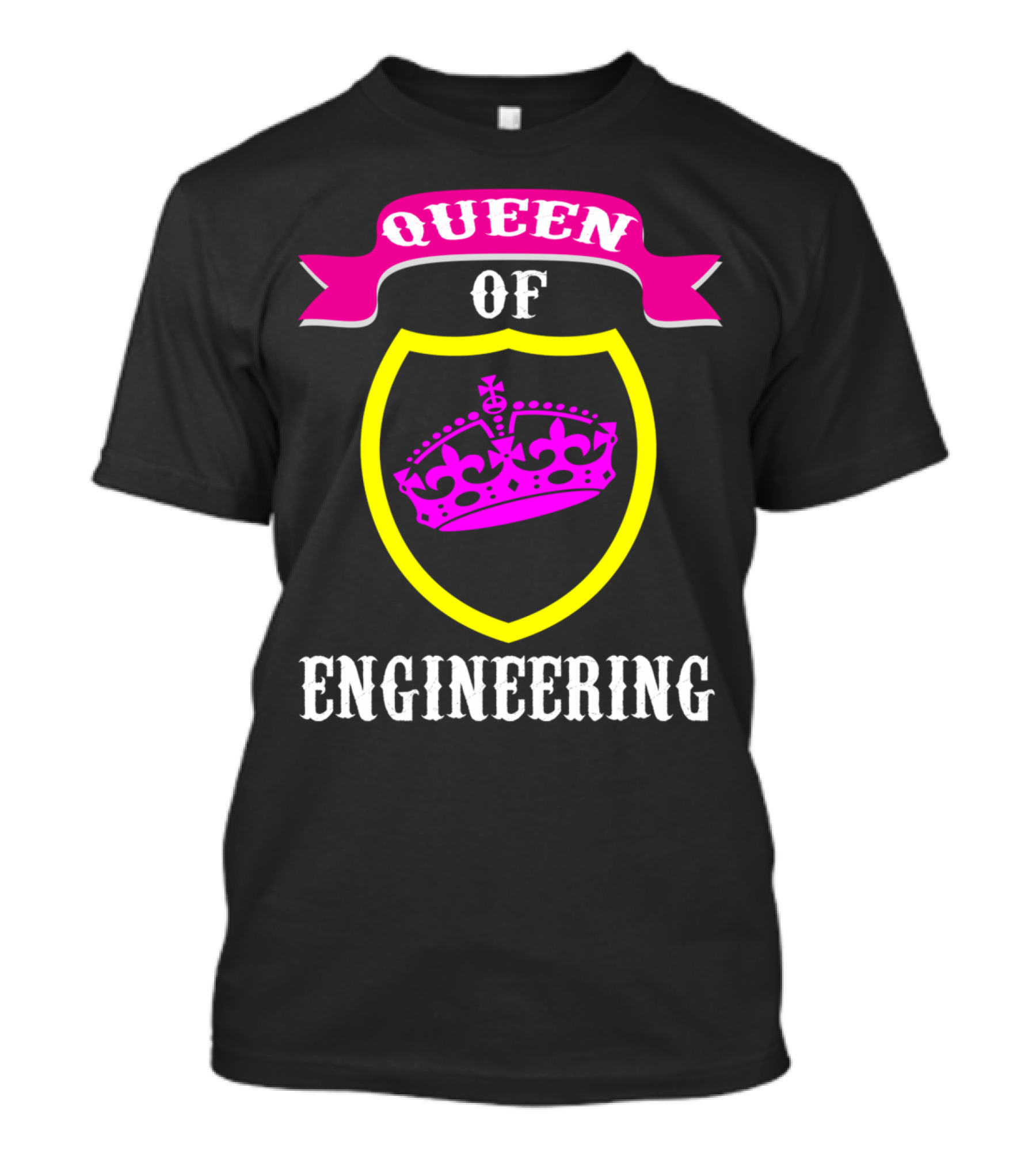 Queen Of Engineering Crown Shield T-Shirt