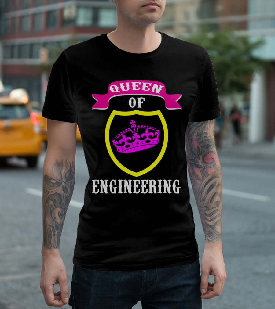 Queen Of Engineering Crown Shield T-Shirt