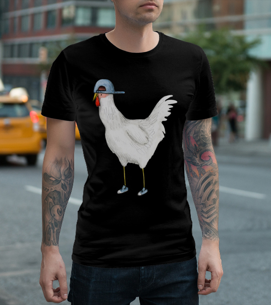 Spring Chicken Hip Hop Hat and Sneakers T-Shirt