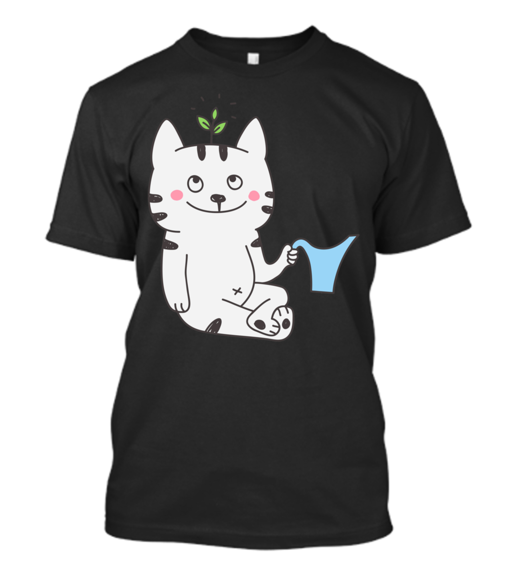Just Grow It Cat With Sprout And Watering Can T-Shirt