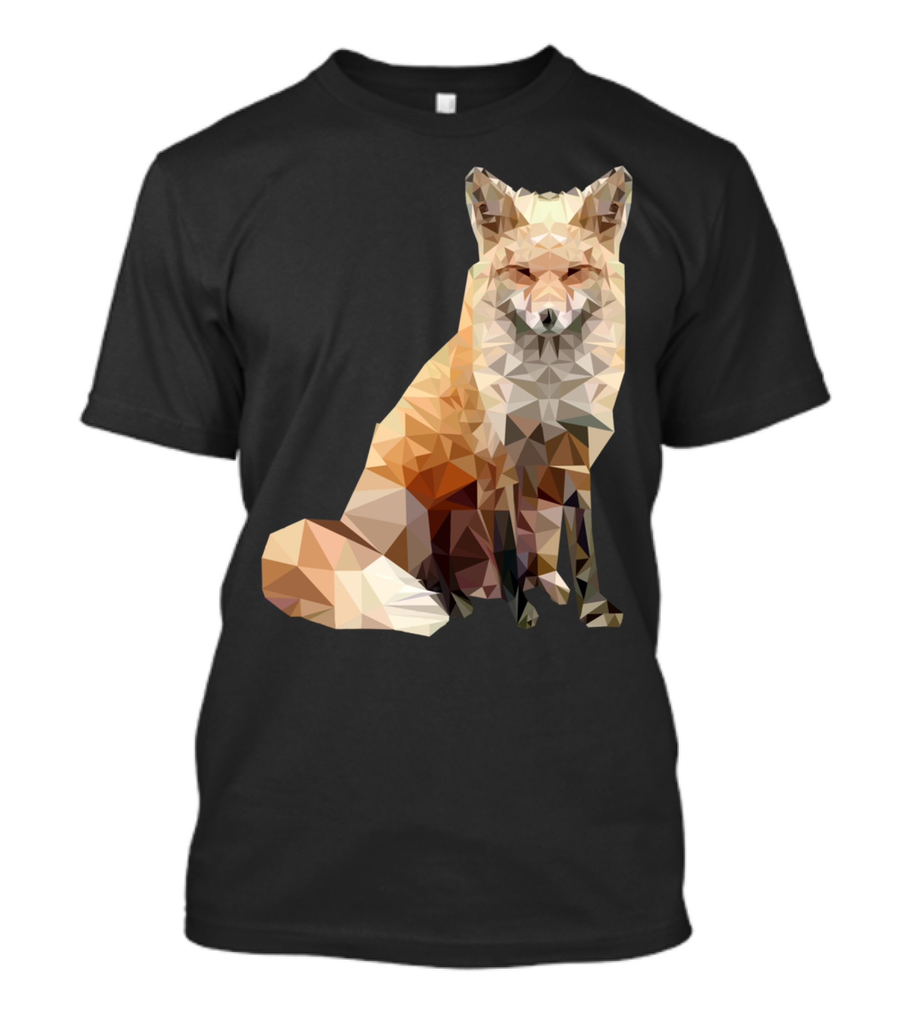 Cool Fox Poly Geometric Art Fox T-Shirt