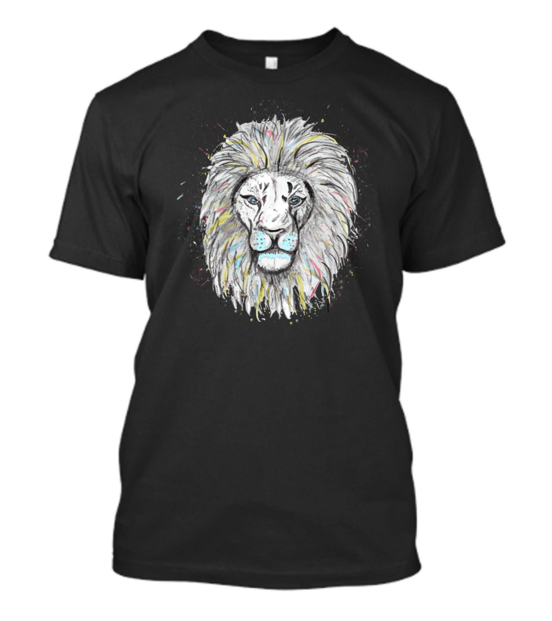 Cool Hand Drawn Sketch And Watercolor Lion T-Shirt