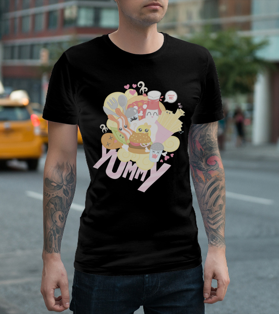Yummy Kawaii Food Squeeze Me Cute Characters T-Shirt