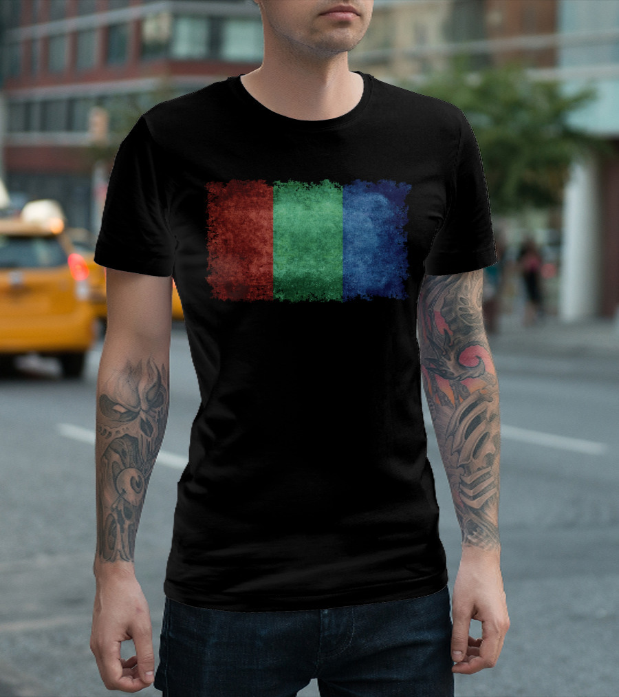 Unofficial Vintage Martian Flag Red Green Blue Stripes T-Shirt