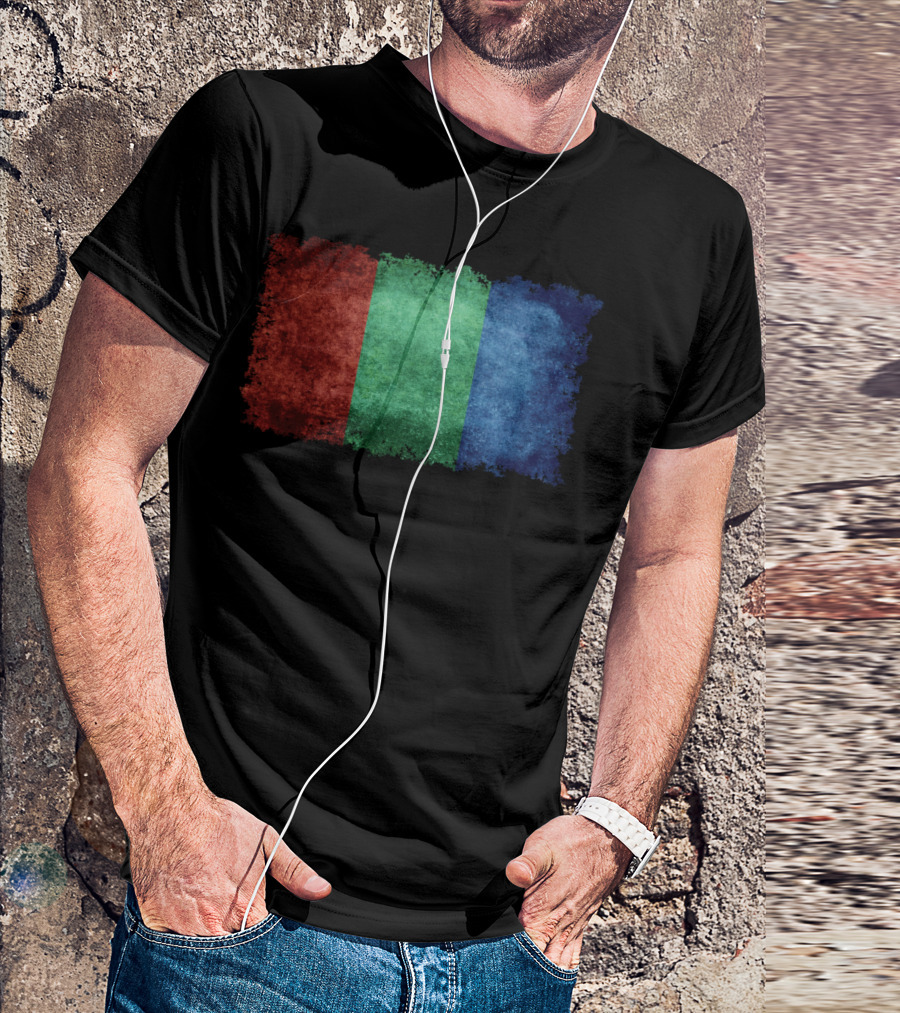 Unofficial Vintage Martian Flag Red Green Blue Stripes T-Shirt