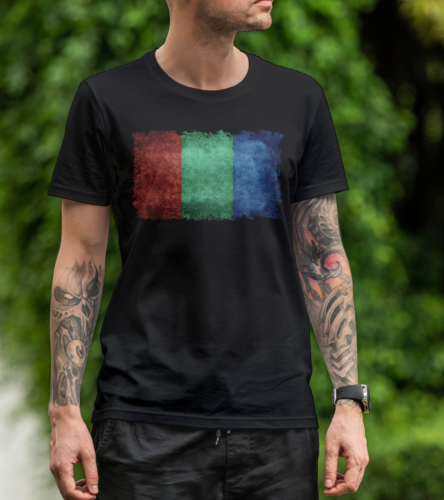 Unofficial Vintage Martian Flag Red Green Blue Stripes T-Shirt
