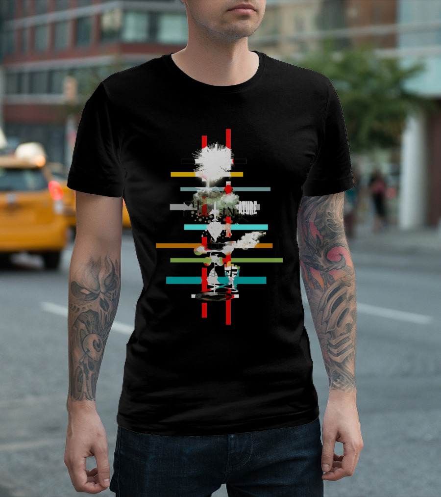 Plane Of Nature Abstract Stripes Explosion T-Shirt