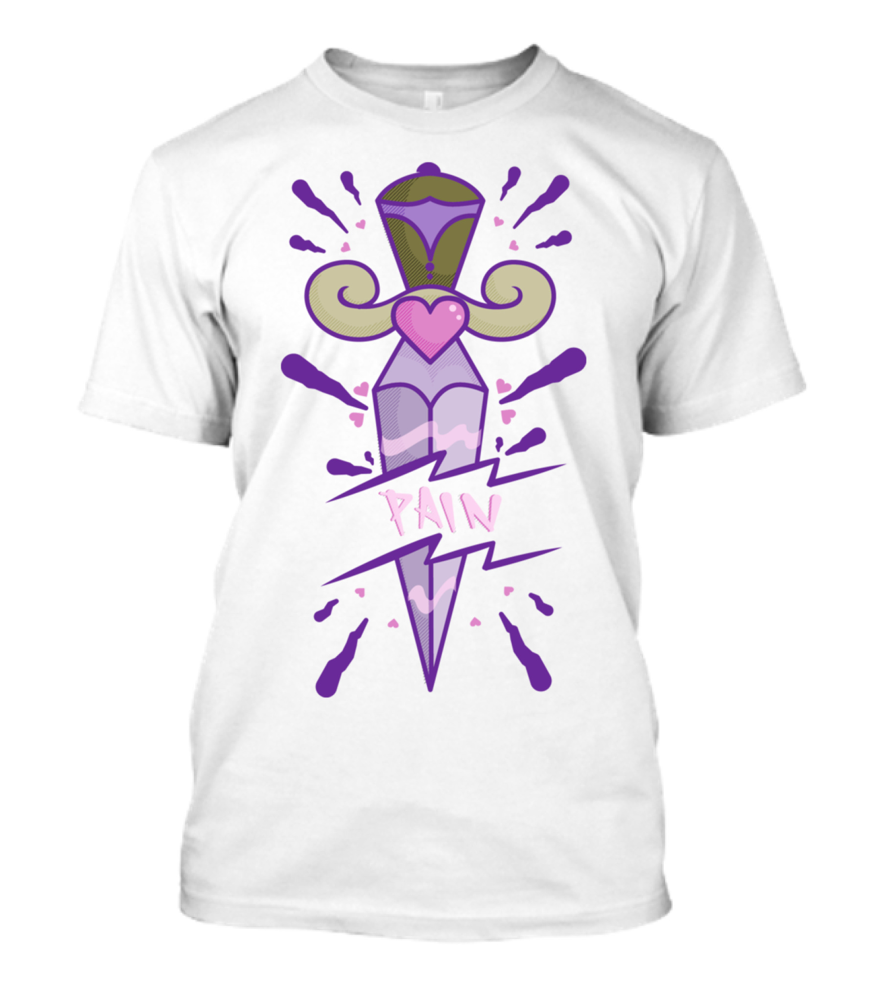 Kawaii Heart Dagger Pain T-Shirt