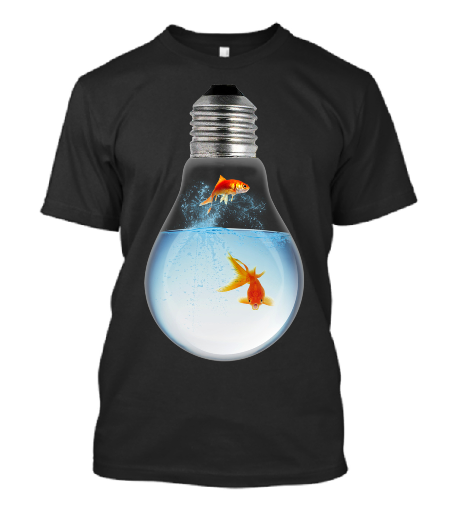 LightBulb Gold Fish Unique Concept Aquatic Essence T-Shirt
