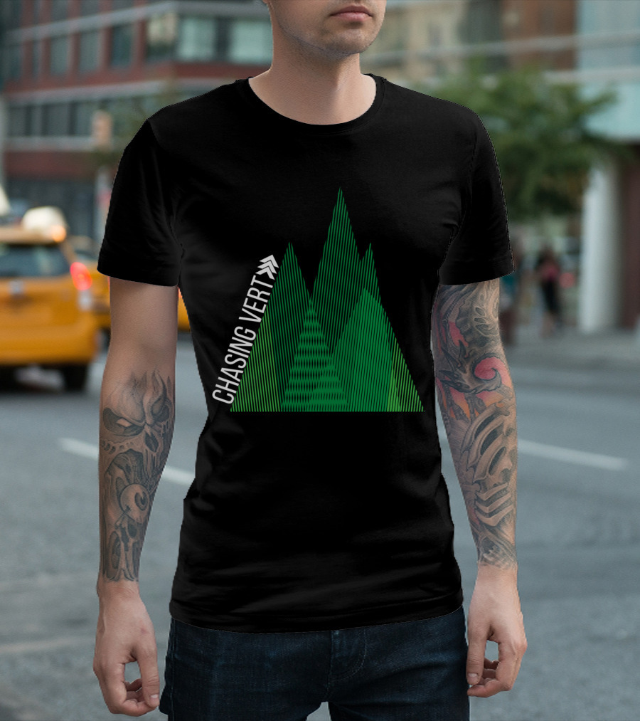 Chasing Vert Green Mountain Stripes T-Shirt