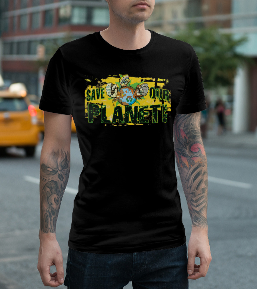 Save Our Planet Earth Fists T-Shirt